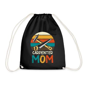Carpenter Mother Retro Tool - Drawstring Bag - black - Front