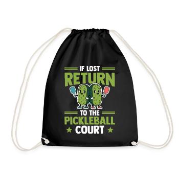 Pickleball Gurken Kombination Dinkball Outfit - Turnbeutel - Schwarz - Vorne