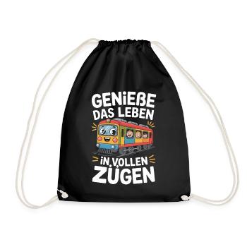 Railway Enjoy life to the fullest Railway - Drawstring Bag - black - Front
