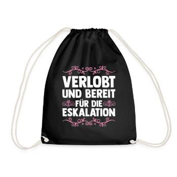 Bachelor Party Team Bride Hen Party - Drawstring Bag - black - Front