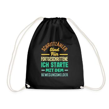 Pedometer? I use the motion detector - Drawstring Bag - black - Front