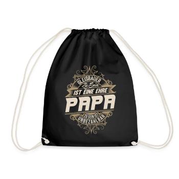 Gleisbauer Papa - Turnbeutel - Schwarz - Vorne