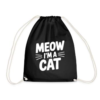 Miaou, je suis un chat - Sac de sport léger - noir - Devant