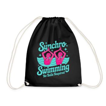 Synchronschwimmen Kunstschwimmen Wassersport - Turnbeutel - Schwarz - Vorne