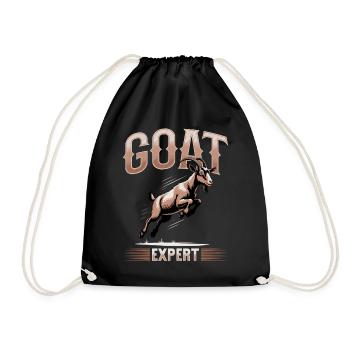 Funny Farm Animal Goat - Turnbeutel - Schwarz - Vorne