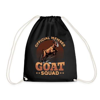 Funny Farm Animal Goat - Turnbeutel - Schwarz - Vorne