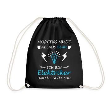Électricien Maître électronicien Électricien - Sac de sport léger - noir - Devant