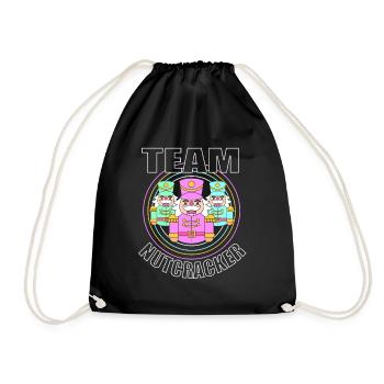 Nutcracker Christmas - Drawstring Bag - black - Front