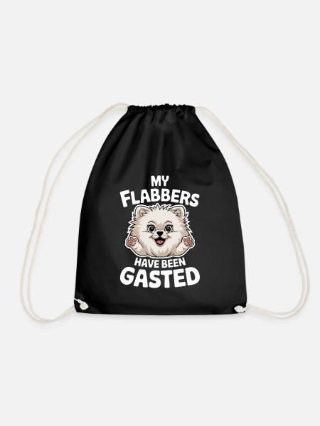 My Flabbers Have Been Gasted Pomeranian Hund Meme - Turnbeutel - Schwarz