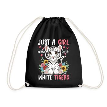 Une seule fille aime les tigres blancs - Sac de sport léger - noir - Devant