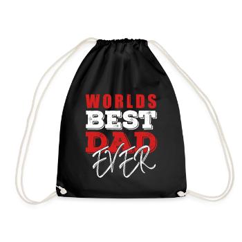 Best Dad in the World Gifts Father Christmas - Drawstring Bag - black - Front