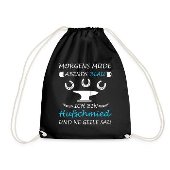 Farrier Horse Blacksmith Blacksmith Lustig - Drawstring Bag - black - Front