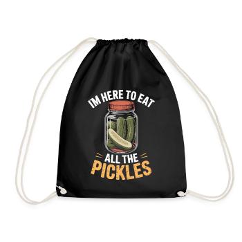 Concombres ici pour manger tous les cornichons - Sac de sport léger - noir - Devant
