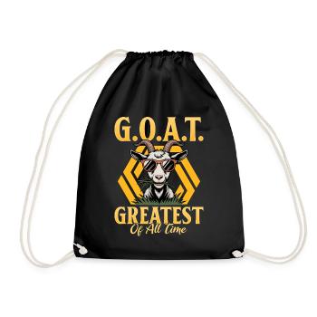 Funny Farm Animal Goat - Drawstring Bag - black - Front