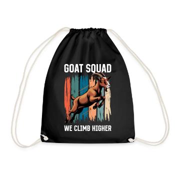 Funny Farm Animal Goat - Drawstring Bag - black - Front