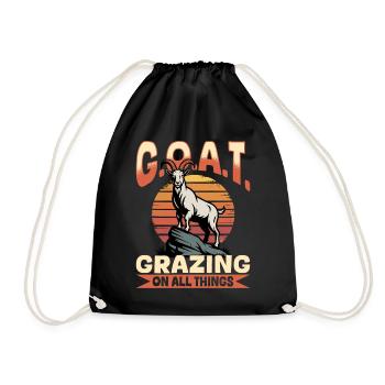Funny Farm Animal Goat - Turnbeutel - Schwarz - Vorne