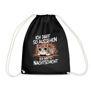 J’ai le droit d’avoir l’air d’avoir un quart de nuit - Sac de sport léger - noir - Devant