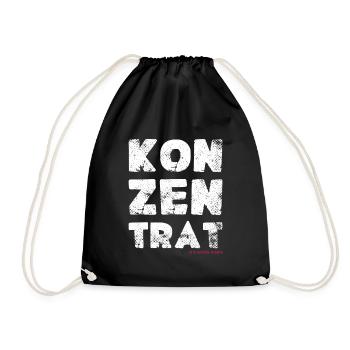 Ich bin nicht klein ich bin ein Konzentrat Spruch - Turnbeutel - Schwarz - Vorne