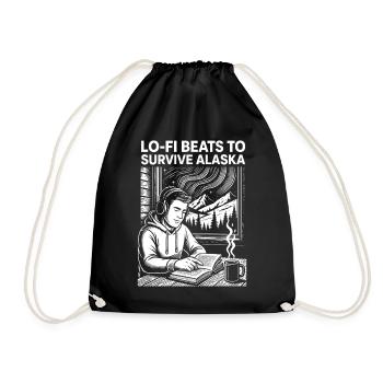 Lo-Fi Beats Alaska Studio - Turnbeutel - Schwarz - Vorne