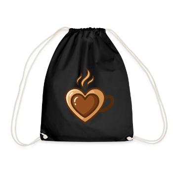 Amateur de café Caféine Cœur Café - Sac de sport léger - noir - Devant