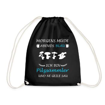 Mushroom pickers Mushroom pickers Mushroom pickers Mushrooms - Drawstring Bag - black - Front