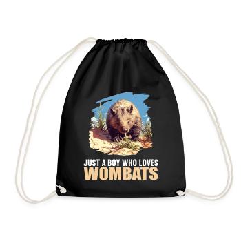 Wombats Wombat - Turnbeutel - Schwarz - Vorne