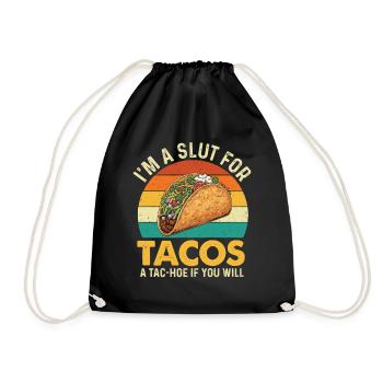 Je suis un pour les tacos Un tac-hoo si vous voulez - Sac de sport léger - noir - Devant