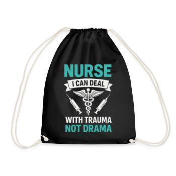 Infirmière : un traumatisme plutôt qu’un drame - Sac de sport léger - noir - Devant