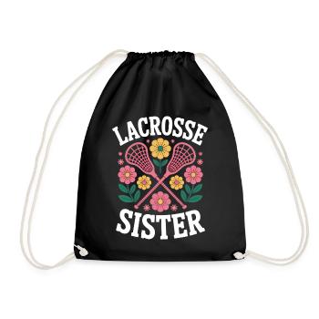 Lacrosse Dire Soeur Drôle Lacrosse Cadeau - Sac de sport léger - noir - Devant