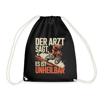 Le médecin dit que c’est une moto tout-terrain de motocross incurable - Sac de sport léger - noir - Devant