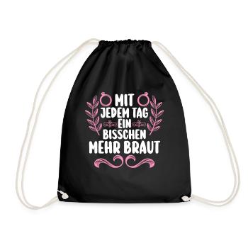 Bachelor Party Team Bride Hen Party - Drawstring Bag - black - Front