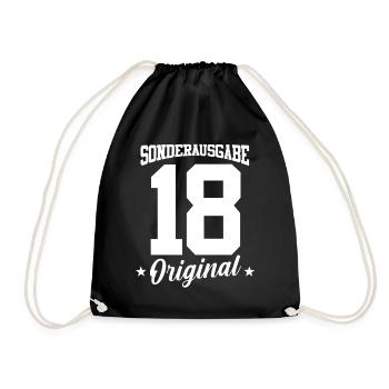 18 Birthday - Drawstring Bag - black - Front