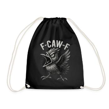 Krachender Rabenruf F-Caw-F - Turnbeutel - Schwarz - Vorne