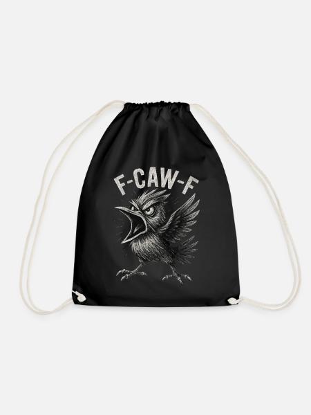 Krachender Rabenruf F-Caw-F - Turnbeutel - Schwarz