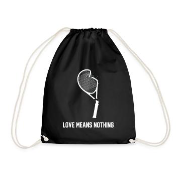 L’amour ne signifie rien – Design de tennis amusant - Sac de sport léger - noir - Devant