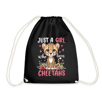 Juste une fille amoureuse des guépards - Sac de sport léger - noir - Devant
