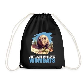 Wombats Wombat - Turnbeutel - Schwarz - Vorne