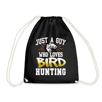 Bird Hunting Lover Outdoor Humor for Fowl Trackers - Drawstring Bag - black - Front