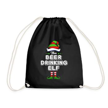 Elf Elf Cadeau de Noël Bière Fête Alcool - Sac de sport léger - noir - Devant
