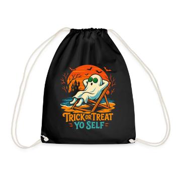 Trick Or Treat Yo Self Funny Halloween Saying - Sac de sport léger - noir - Devant