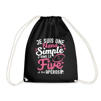 Rugby Humor Gift Women Rugby 5-a-side - Drawstring Bag - black - Front
