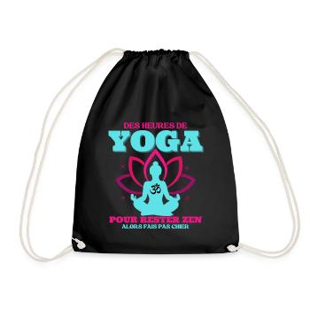 Yoga pour rester Zen Cadeau Femme Humour  - Sac de sport léger - noir - Devant