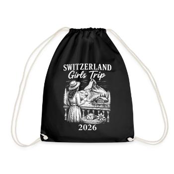 Voyage entre filles en Suisse 2026 - Sac de sport léger - noir - Devant