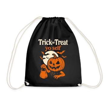 Trick Or Treat Yo Self Halloween Drôle Costume - Sac de sport léger - noir - Devant