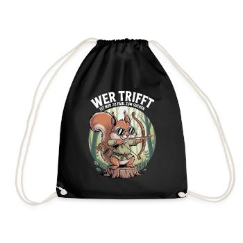Archery design for archers and courses - Drawstring Bag - black - Front