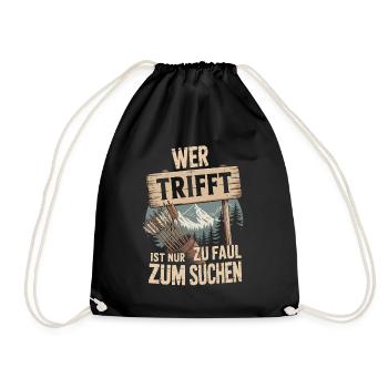 Archery design for archers and courses - Drawstring Bag - black - Front