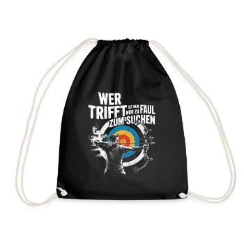 Archery design for archers and courses - Drawstring Bag - black - Front