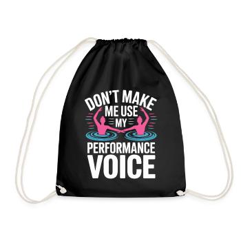 Synchronized swimming Artistic swimming Water sports - Drawstring Bag - black - Front