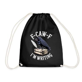Plume de corbeau et parchemins - Sac de sport léger - noir - Devant
