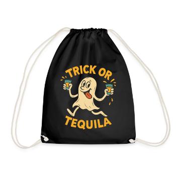 Trick Or Tequila Drôle D’Halloween Dicton - Sac de sport léger - noir - Devant